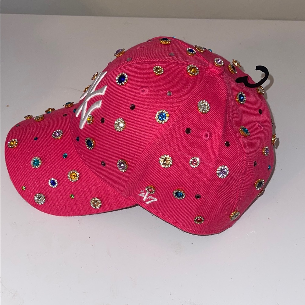 Pink Embellished Baseball Cap - Picture 5 of 6